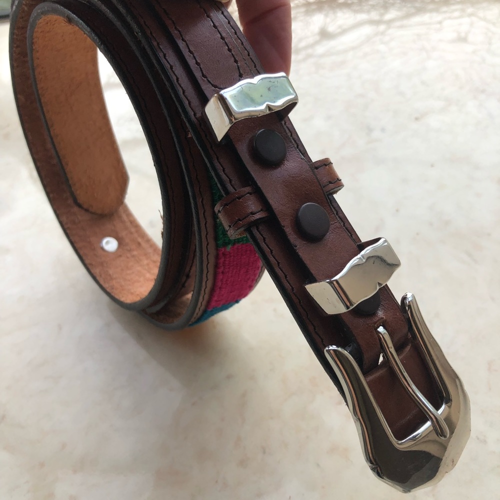 Western Belt with Guatemalan Fabric SZ 36